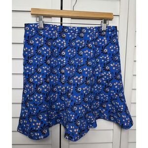 J. Crew Retro Floral Crepe Ruffle Flirty Flounce Mini Skirt Women's Size 6